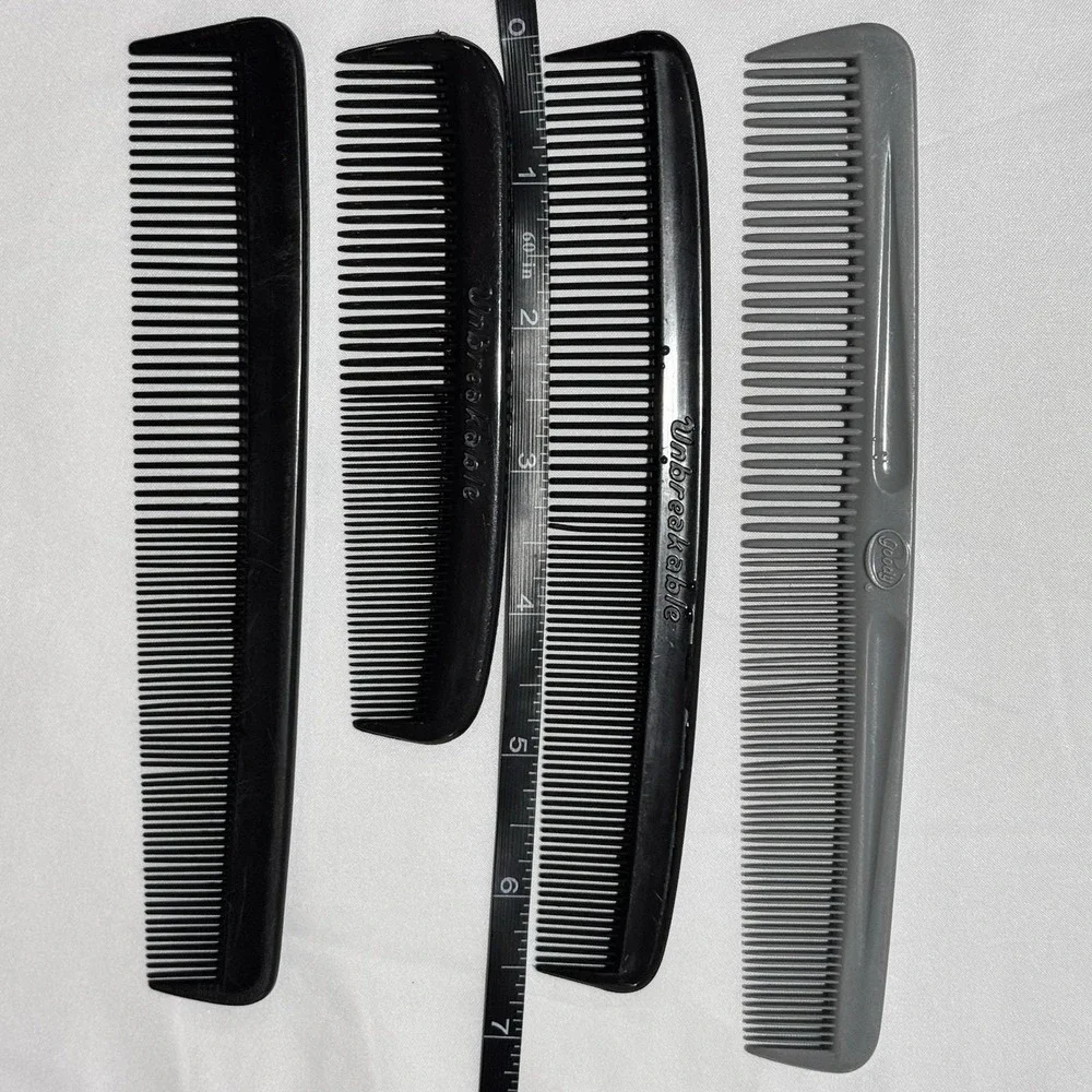 VINTAGE Comb Lot UNBREAKABLE, Goody & Misc Lot of 4 Men's Hair Combs